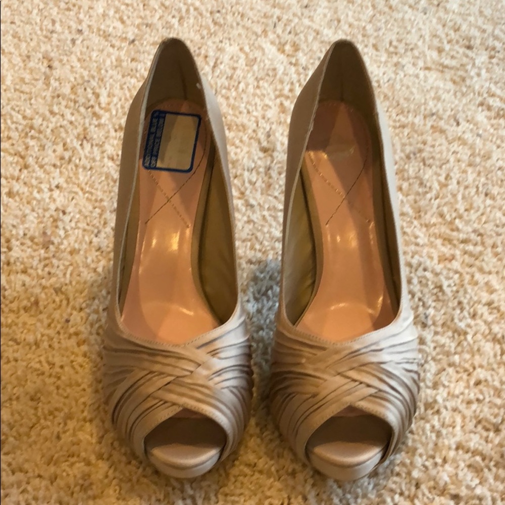 NWB Miss America Nude Peep Toe Heels